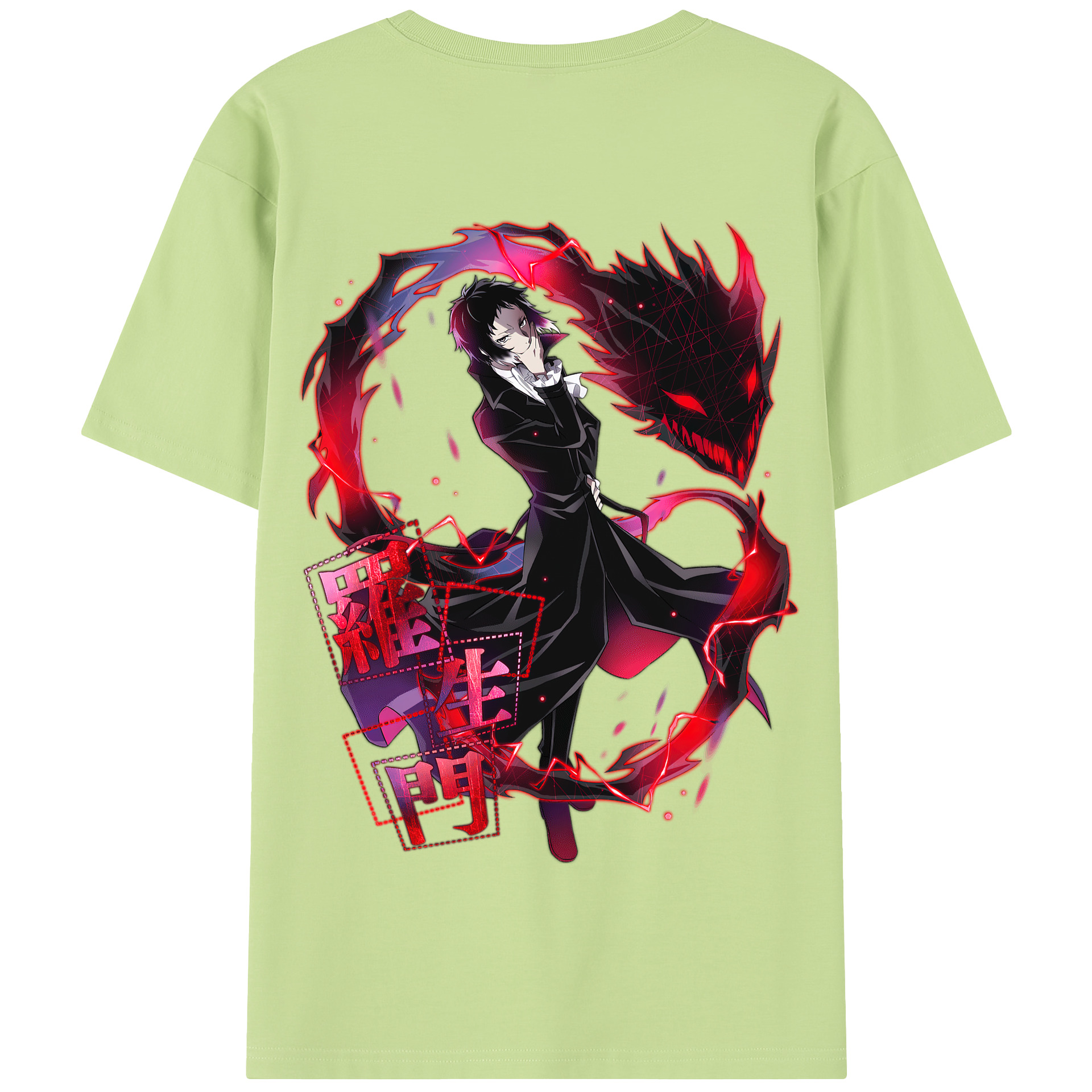 （画像用） 文豪ストレイドッグス Bungo Stray Dogs 綿100％半袖Tシャツ（背面プリント）
